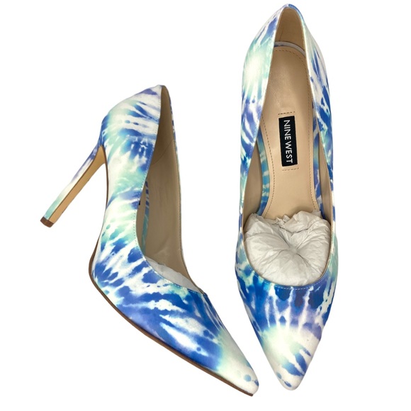 NINE WEST | Tatiana Blue Tie Dye Stiletto Dress Pumps - Picture 2 of 10